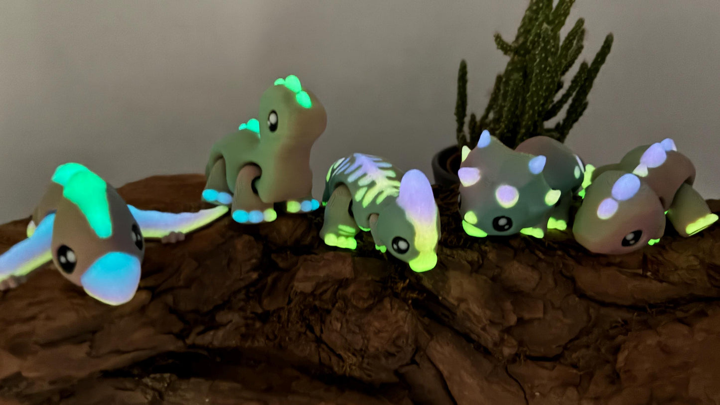 Leuchtende bewegliche Dinosaurier & Vulkan Zen Garten – 3D Druck