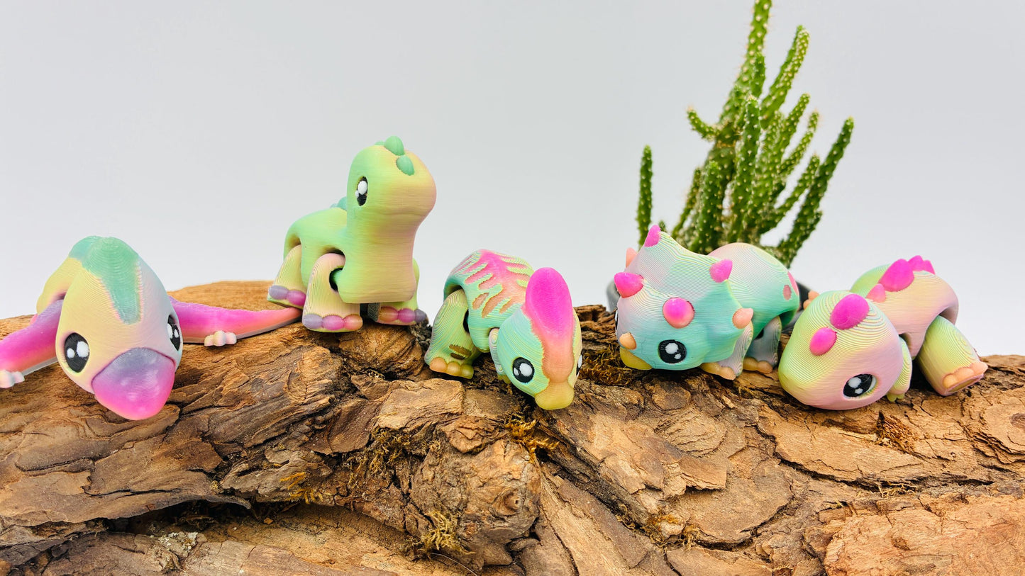 Leuchtende bewegliche Dinosaurier & Vulkan Zen Garten – 3D Druck