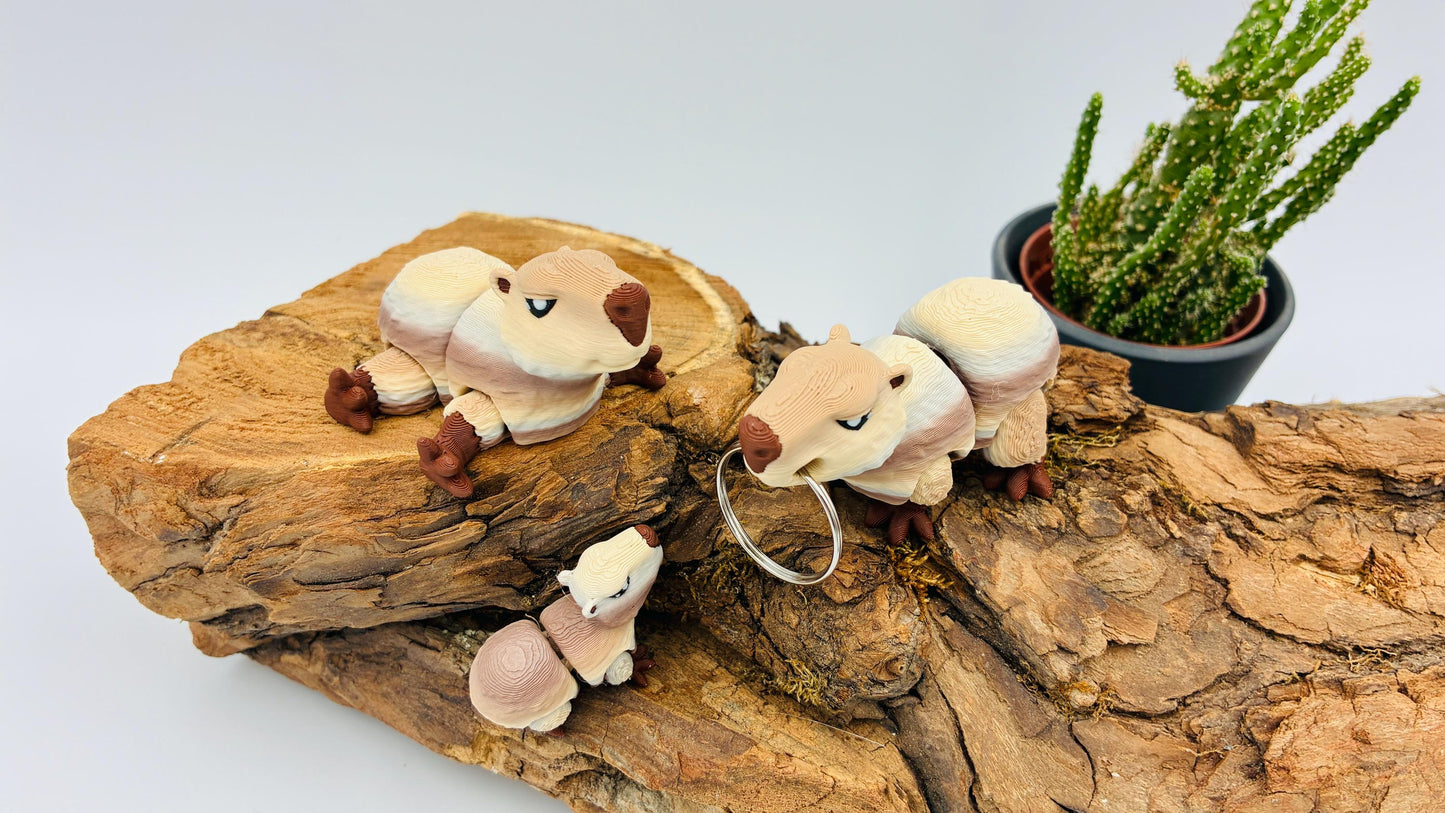 Niedliches 3D-gedrucktes Capybara – Optional als Schlüsselanhänger – In verschiedenen Größen