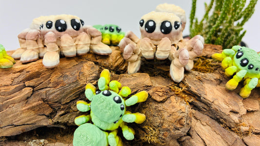 3D gedruckte bewegliche Spinne „Lucas“ – Flexi Toy – 2 Größen (mit Magnet) – PLA Figur – Halloween & Deko