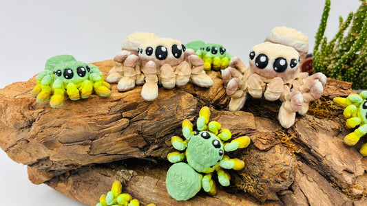 3D gedruckte bewegliche Spinne „Lucas“ – Flexi Toy – 2 Größen (mit Magnet) – PLA Figur – Halloween & Deko