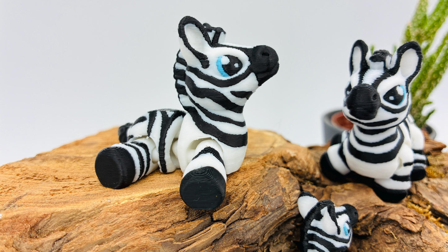 Zebra | Flexi 3D Druck | beweglich Fidget – In verschiedenen Größen erhältlich