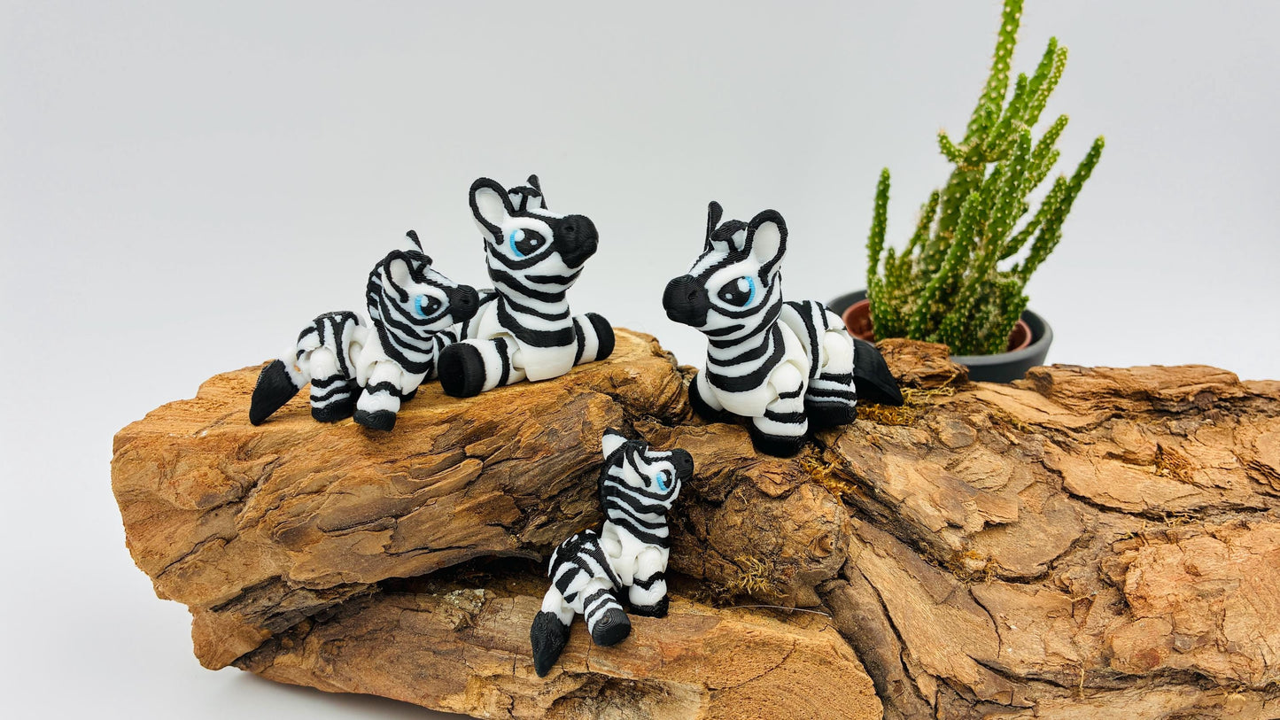 Zebra | Flexi 3D Druck | beweglich Fidget – In verschiedenen Größen erhältlich