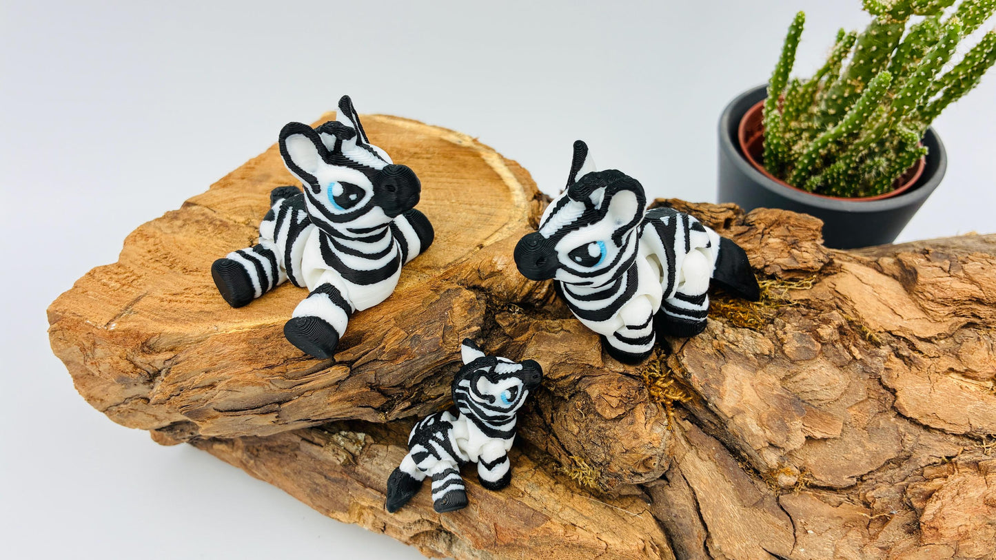 Zebra | Flexi 3D Druck | beweglich Fidget – In verschiedenen Größen erhältlich