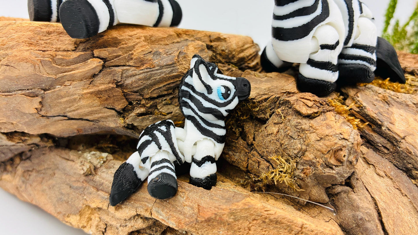 Zebra | Flexi 3D Druck | beweglich Fidget – In verschiedenen Größen erhältlich