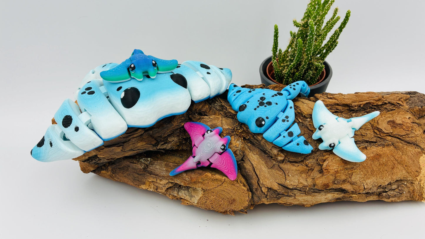 Niedlicher 3D-gedruckter Rochen – Perfekte Dekoration oder Geschenk!