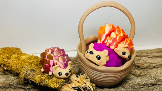 liebevolles Igel Set mit Körbchen | 3D Druck Flexi