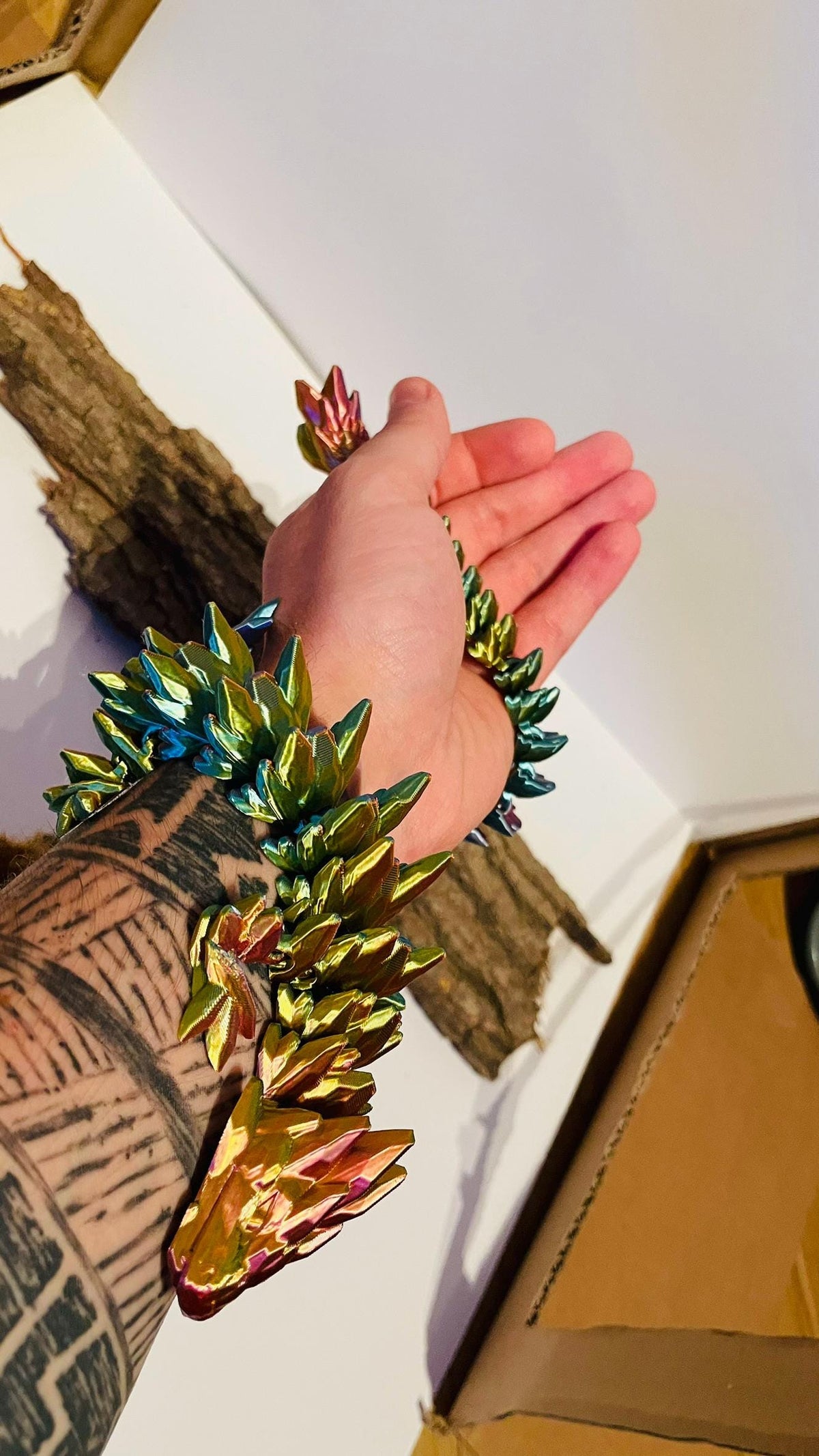 3D-gedruckter Edelstein-Drache – Beweglich & Magisch! (Optional mit Ei)