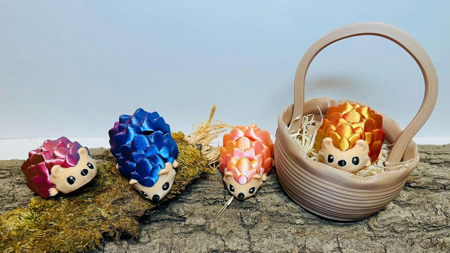 liebevolles Igel Set mit Körbchen | 3D Druck Flexi