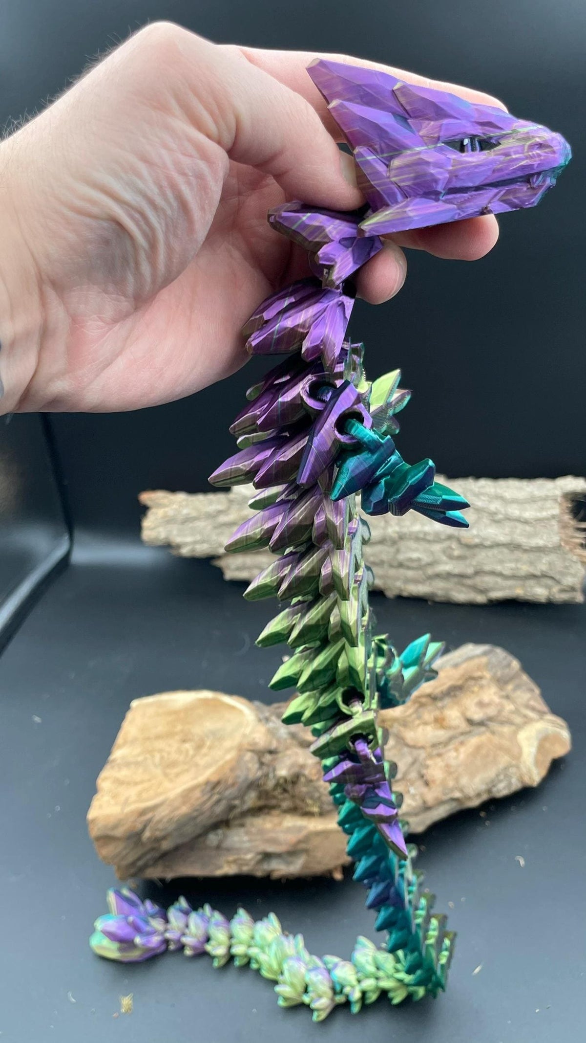 3D-gedruckter Edelstein-Drache – Beweglich & Magisch! (Optional mit Ei)