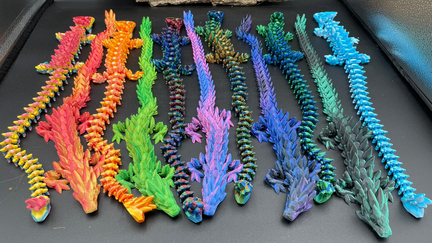 3D-gedruckter Edelstein-Drache – Beweglich & Magisch! (Optional mit Ei)
