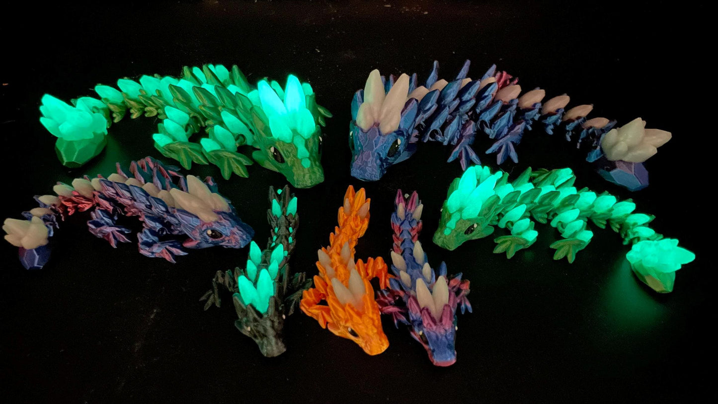 3D-gedruckter Edelstein-Drache – Beweglich & Magisch! (Optional mit Ei)