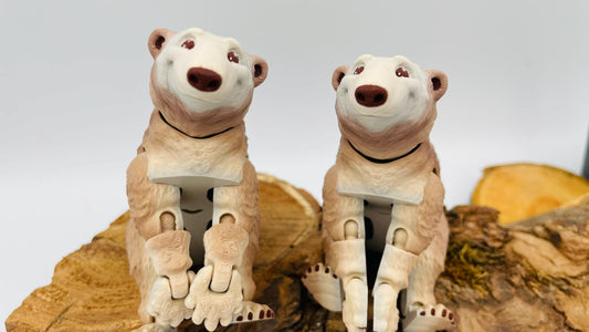 Flexi Eisbär/Braunbär – Bewegliche 3D-gedruckte Figur | Deko & Geschenk