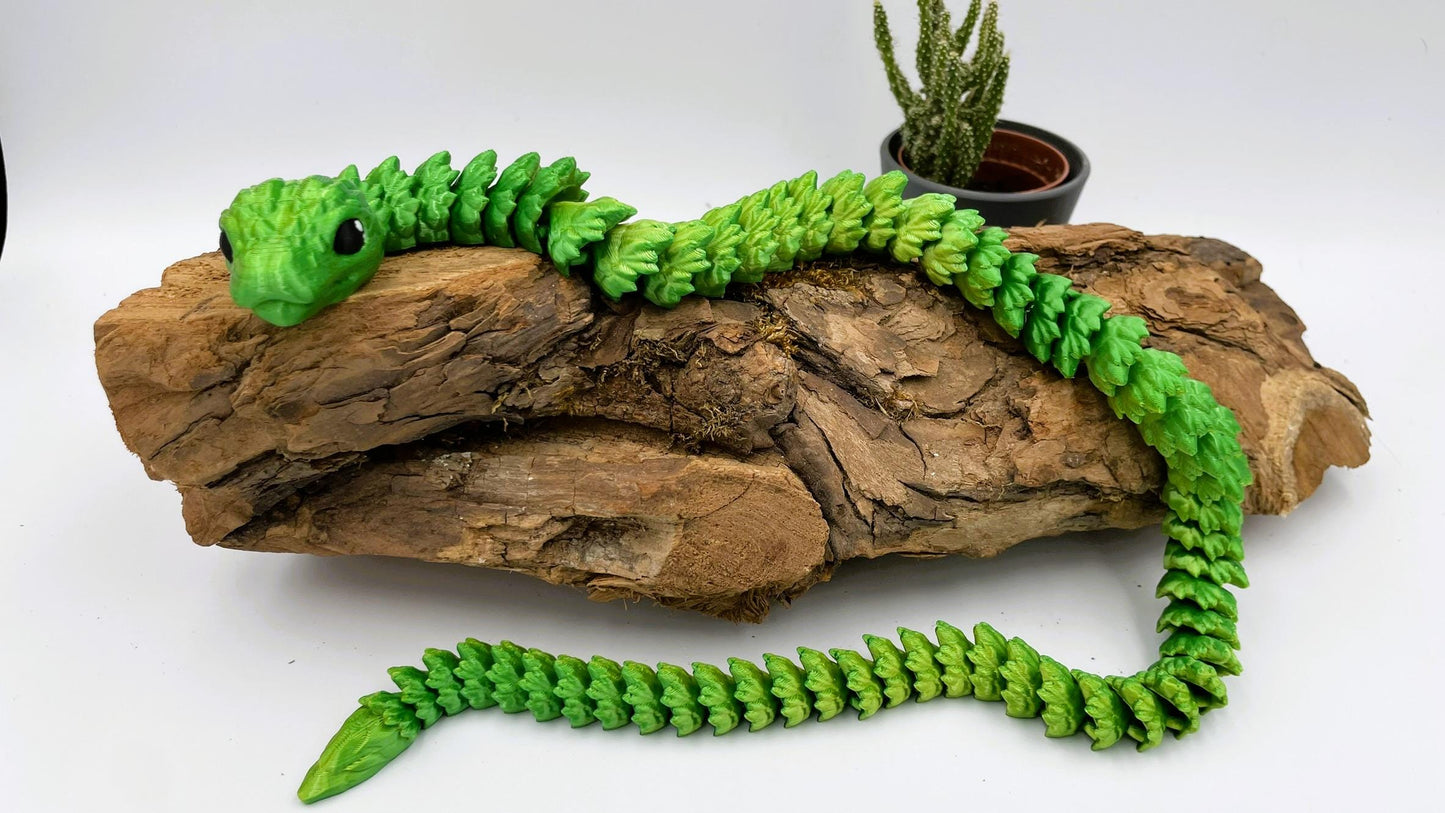 Mystische Edelstein-Schlange – Beweglich & Detailreich | Kristall Schlange | Nachtleuchted