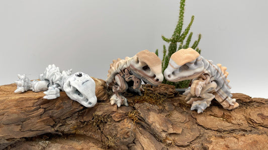 Mini-Dinosaurier-Skelett – 3D-gedruckt | Beweglich | Optional nachtleuchtend
