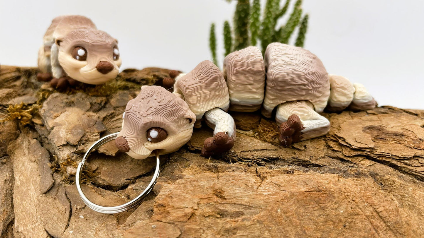 Süßer Otter aus dem 3D-Drucker – flexibel - auch als Schlüsselanhänger