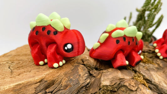 Süßer Baby-Stegosaurus aus dem 3D-Drucker – flexibel - Wassermelone