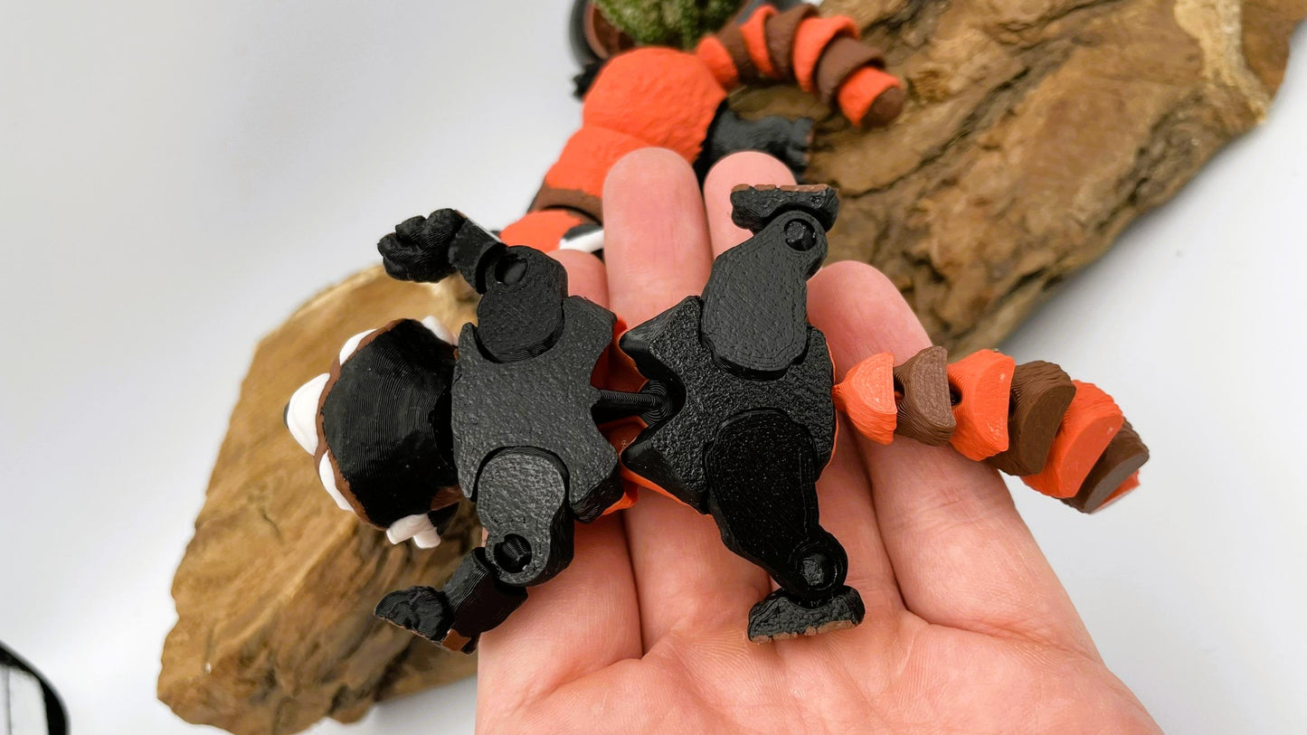3D-gedruckter beweglicher Roter Panda – Flexibles Deko-Highlight oder Geschenkidee