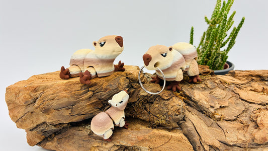 Niedliches 3D-gedrucktes Capybara – Optional als Schlüsselanhänger – In verschiedenen Größen