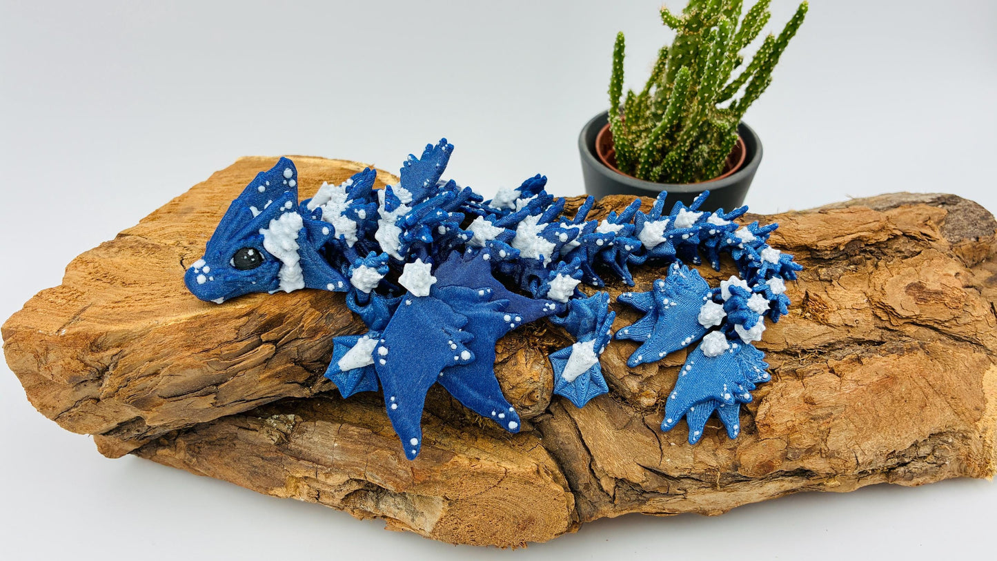 Beweglicher Baby Ocean Drache | 3D Druck Drache | Flexi Dragon | Fantasy Figur | Drachen Geschenk | Fidget Spielzeug | Deko