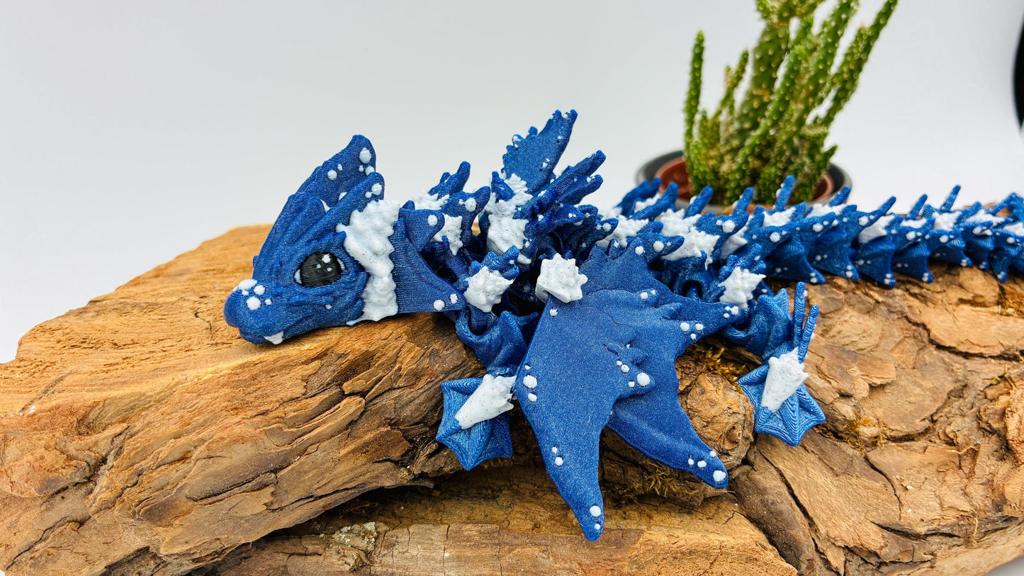 Beweglicher Baby Ocean Drache | 3D Druck Drache | Flexi Dragon | Fantasy Figur | Drachen Geschenk | Fidget Spielzeug | Deko