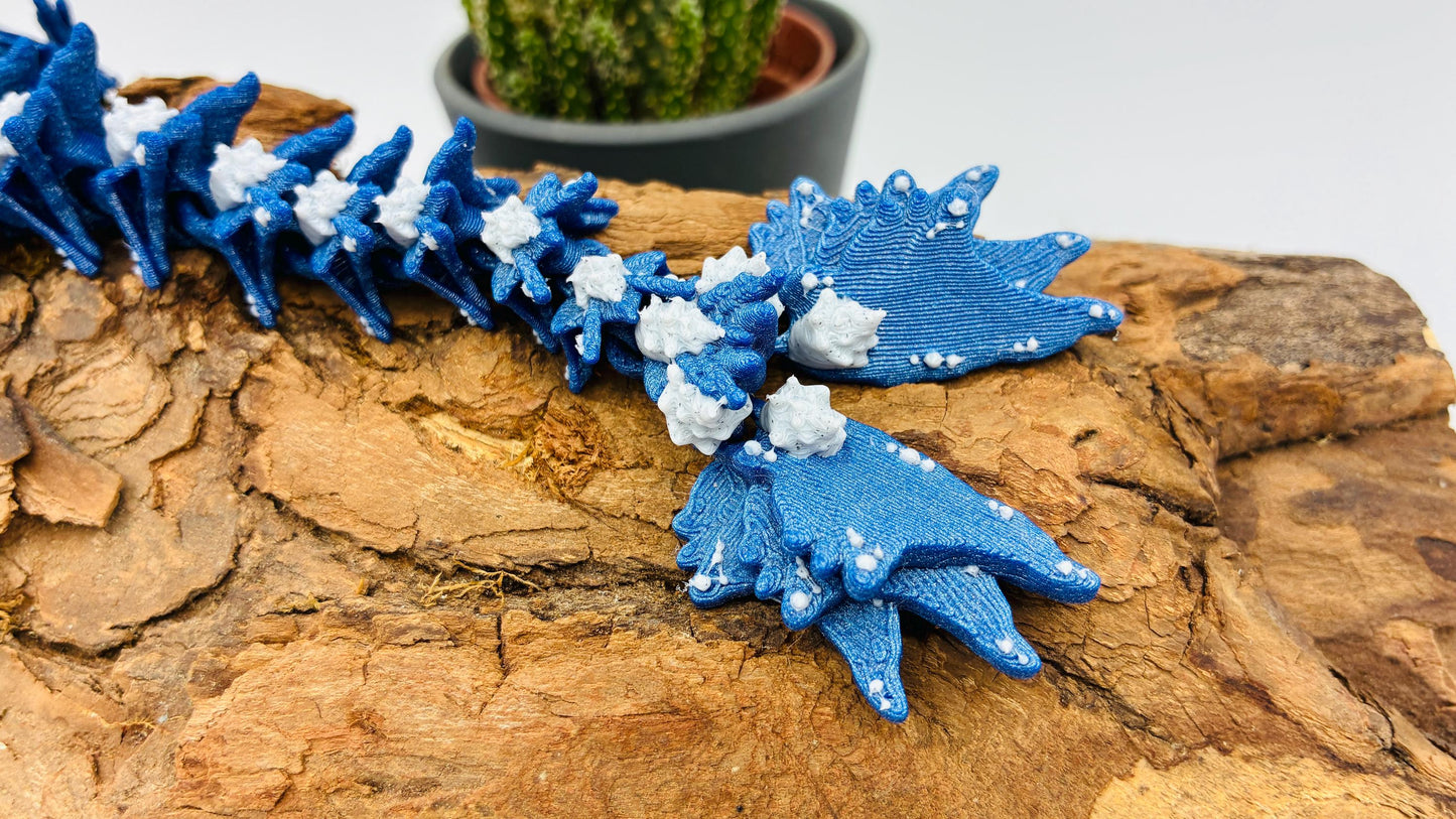 Beweglicher Baby Ocean Drache | 3D Druck Drache | Flexi Dragon | Fantasy Figur | Drachen Geschenk | Fidget Spielzeug | Deko