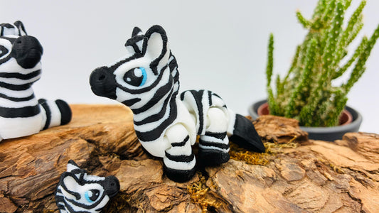 Zebra | Flexi 3D Druck | beweglich Fidget – In verschiedenen Größen erhältlich