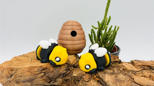 Mini 3D-gedruckte bewegliche Biene – Hummel flexi beweglich