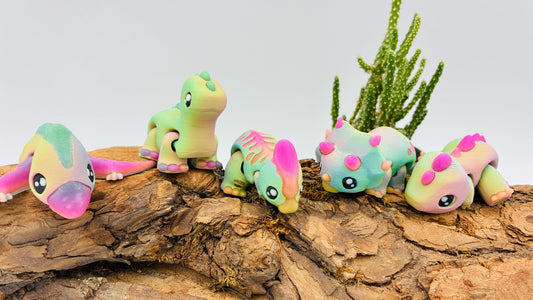 Leuchtende bewegliche Dinosaurier & Vulkan Zen Garten – 3D Druck