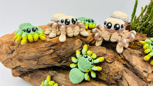 3D gedruckte bewegliche Spinne „Lucas“ – Flexi Toy – 2 Größen (mit Magnet) – PLA Figur – Halloween & Deko