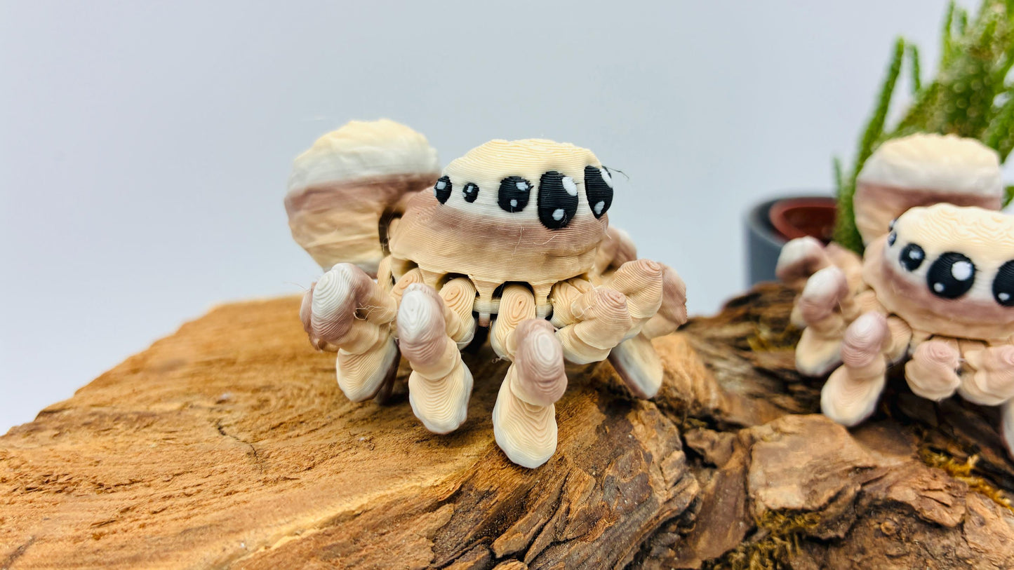 3D gedruckte bewegliche Spinne „Lucas“ – Flexi Toy – 2 Größen (mit Magnet) – PLA Figur – Halloween & Deko