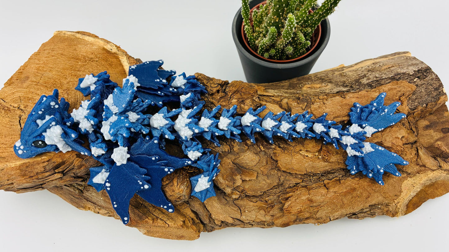 Beweglicher Baby Ocean Drache | 3D Druck Drache | Flexi Dragon | Fantasy Figur | Drachen Geschenk | Fidget Spielzeug | Deko