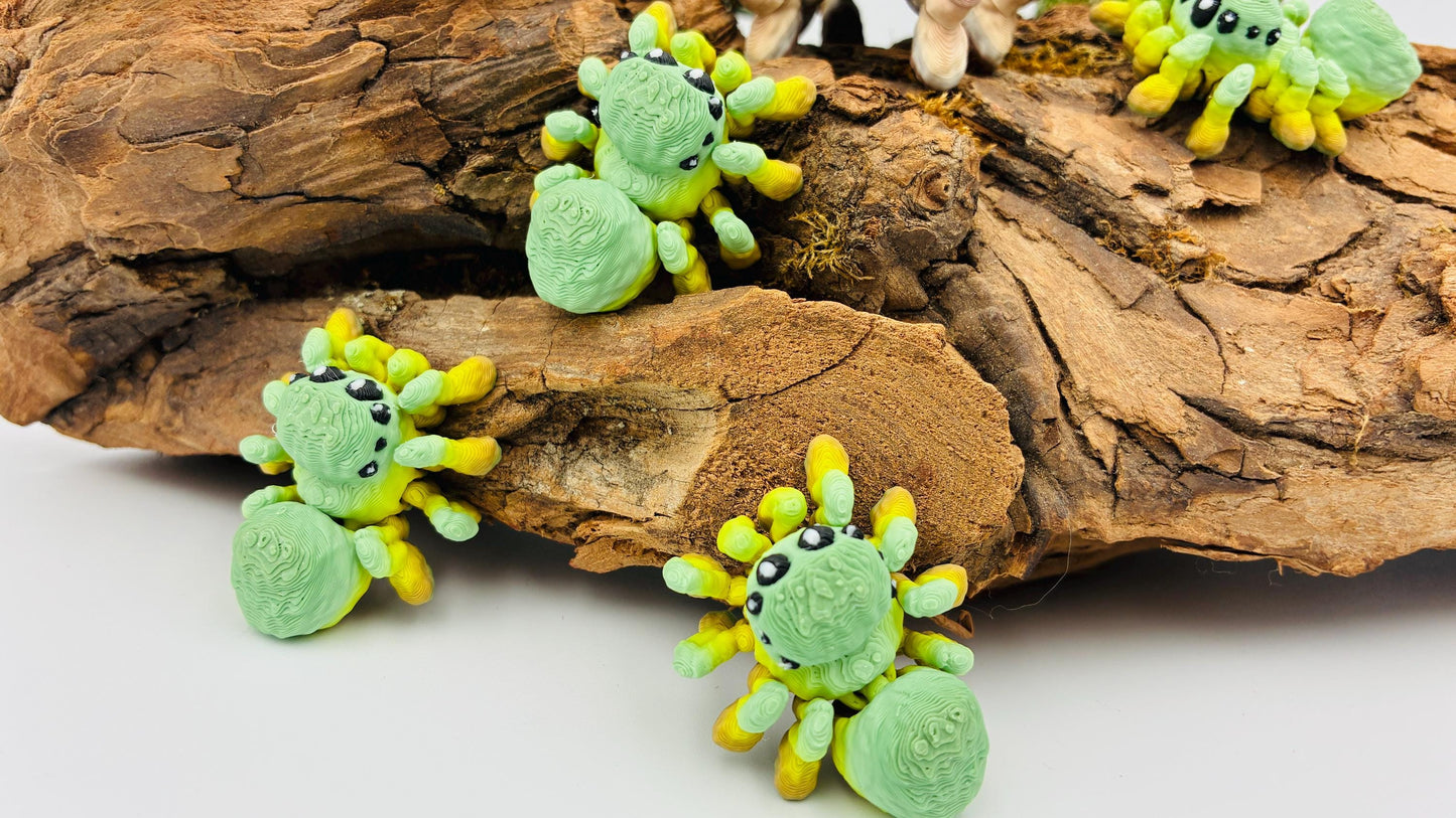 3D gedruckte bewegliche Spinne „Lucas“ – Flexi Toy – 2 Größen (mit Magnet) – PLA Figur – Halloween & Deko