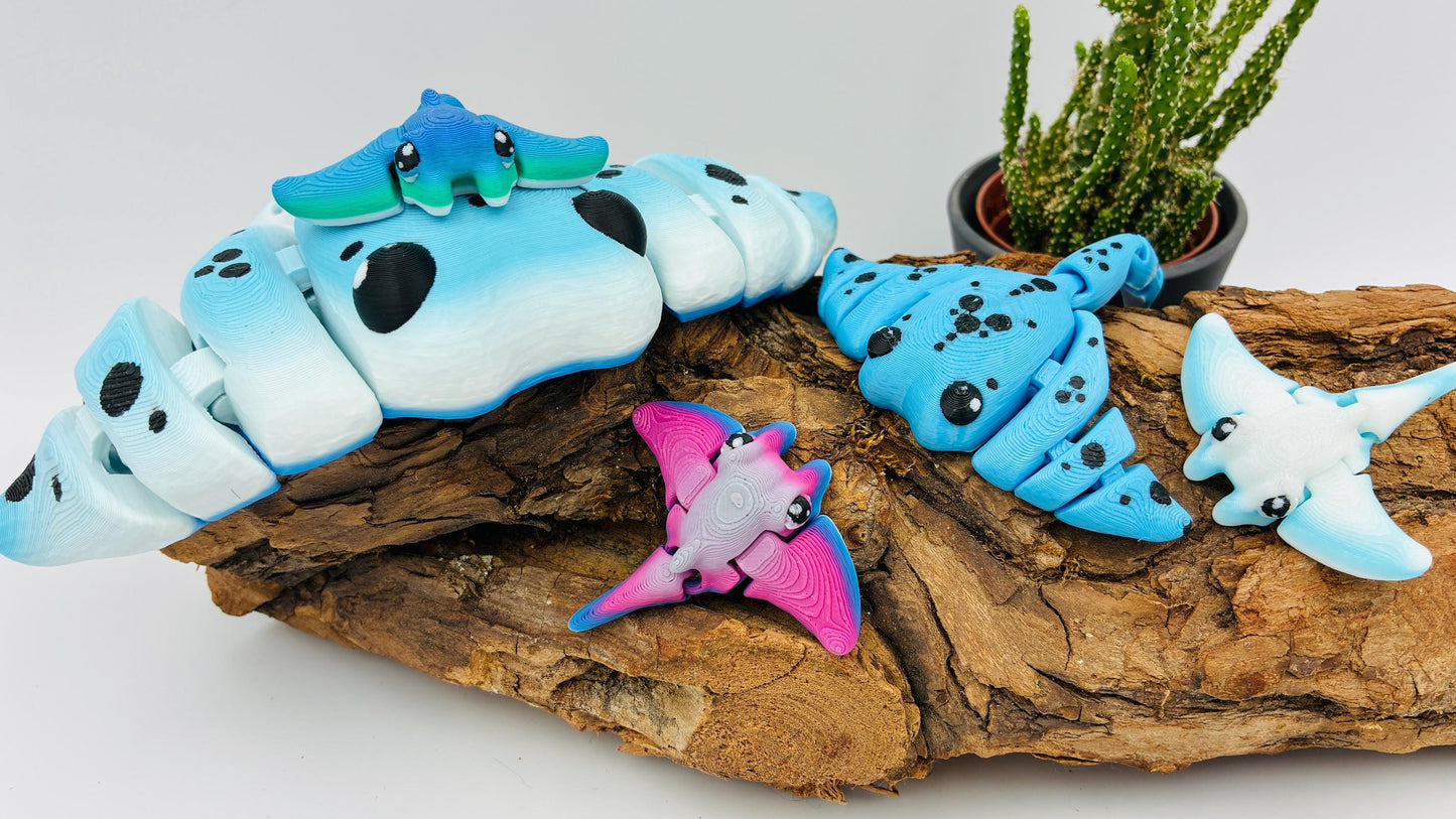 Niedlicher 3D-gedruckter Rochen – Perfekte Dekoration oder Geschenk!