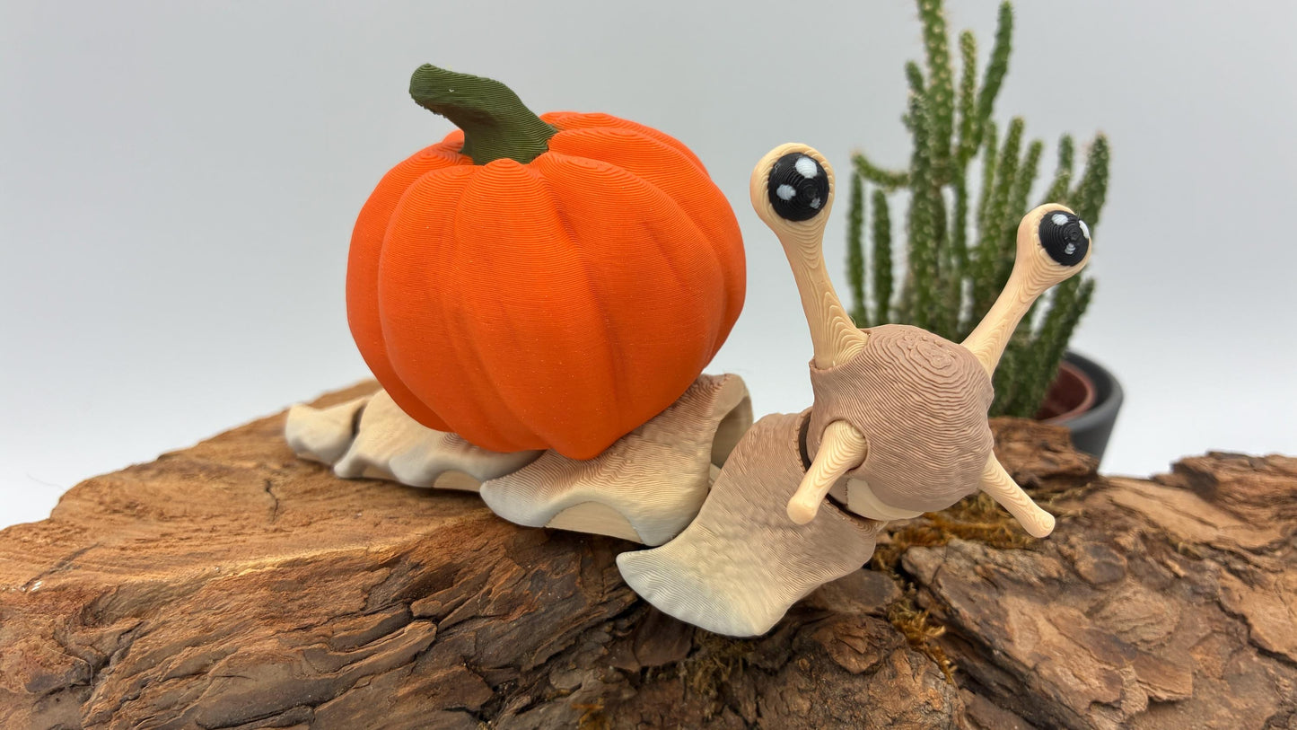 1.) 3D-gedruckte Schnecke – beweglich, austauschbares Schneckenhaus, Geschenkidee für Weihnachten / Nachtleuchtend / Ornament