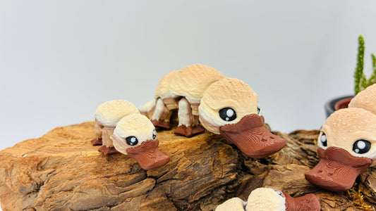 Schnabeltier – 3D-gedruckt | bewegliche Figur in verschiedenen Größen oder als Schlüsselanhänger | Geschenkidee & Deko