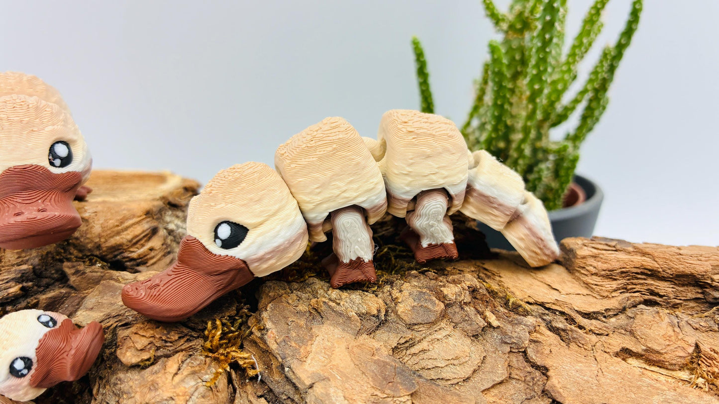 Schnabeltier – 3D-gedruckt | bewegliche Figur in verschiedenen Größen oder als Schlüsselanhänger | Geschenkidee & Deko