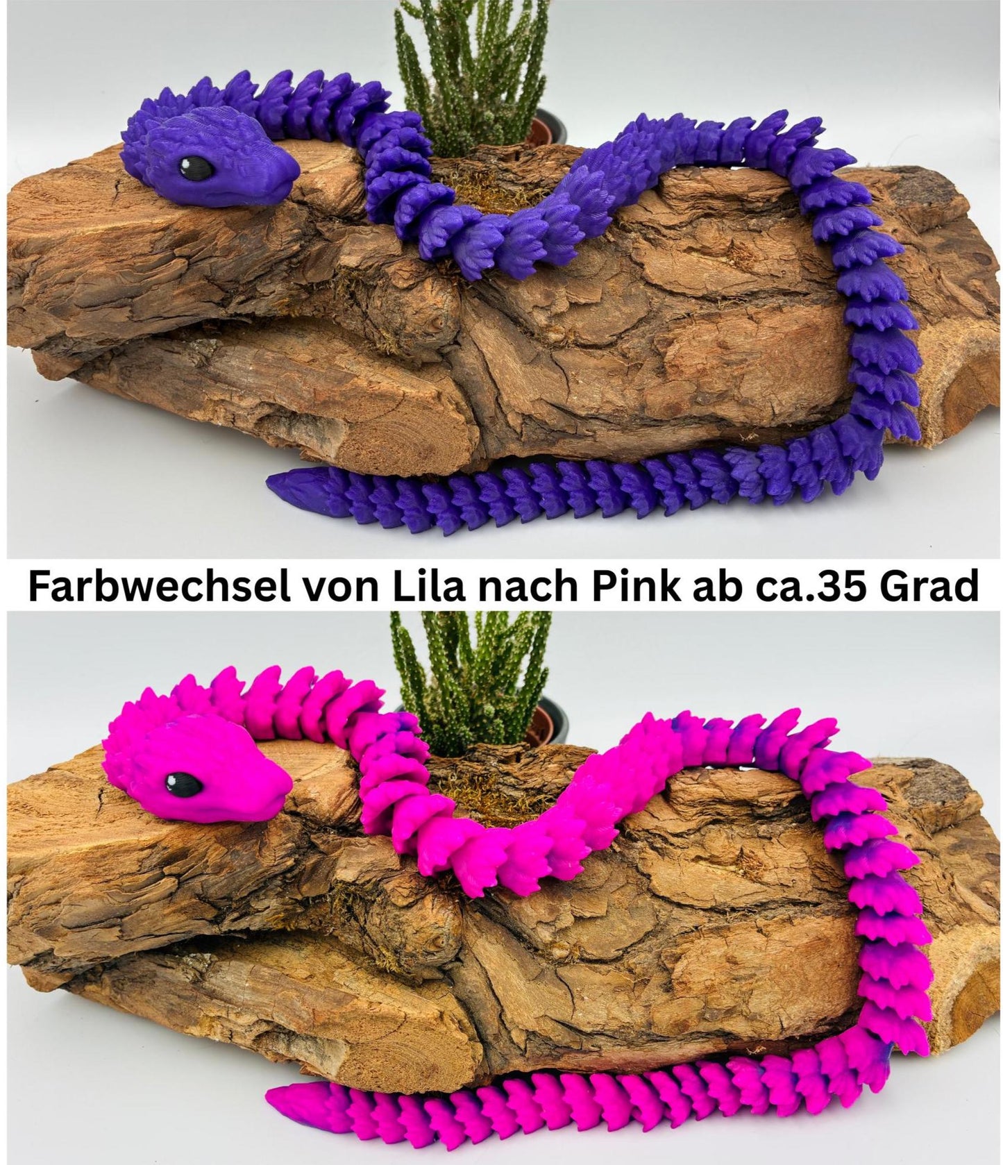 Mystische Edelstein-Schlange – Beweglich & Detailreich | Kristall Schlange | Nachtleuchted