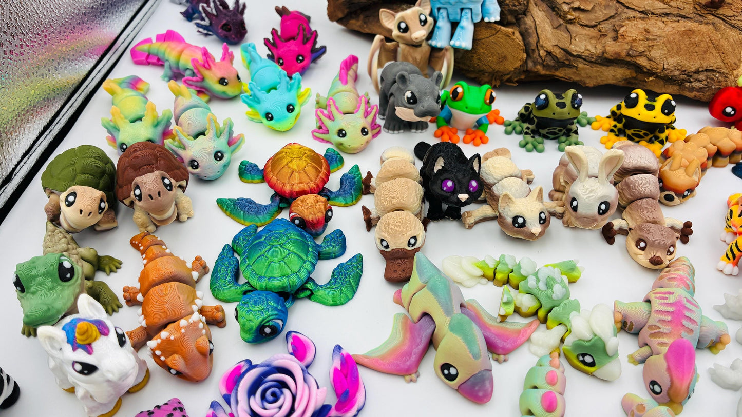 Flexi Tiere für Groß und Klein | 3D Druck Fidget | Geschenkidee | Sets | Ei