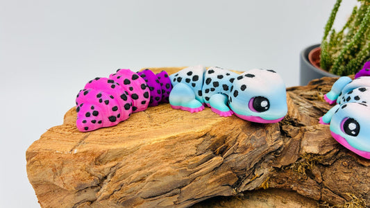 3D-gedruckter beweglicher Gecko – handgemachte Reptilienfigur, niedriges Haustier-Alternative, Geschenk & Deko