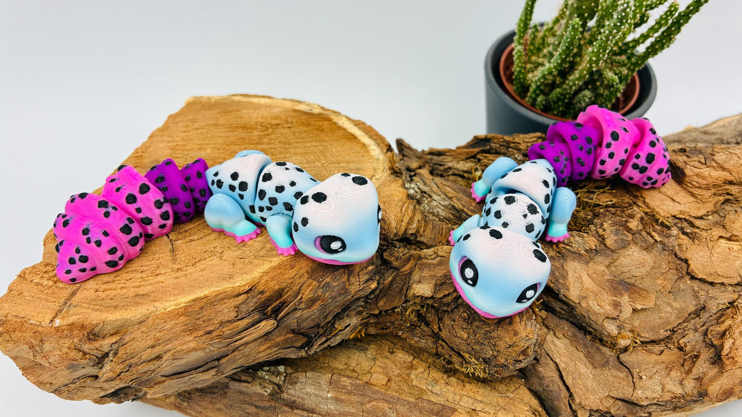 3D-gedruckter beweglicher Gecko – handgemachte Reptilienfigur, niedriges Haustier-Alternative, Geschenk & Deko