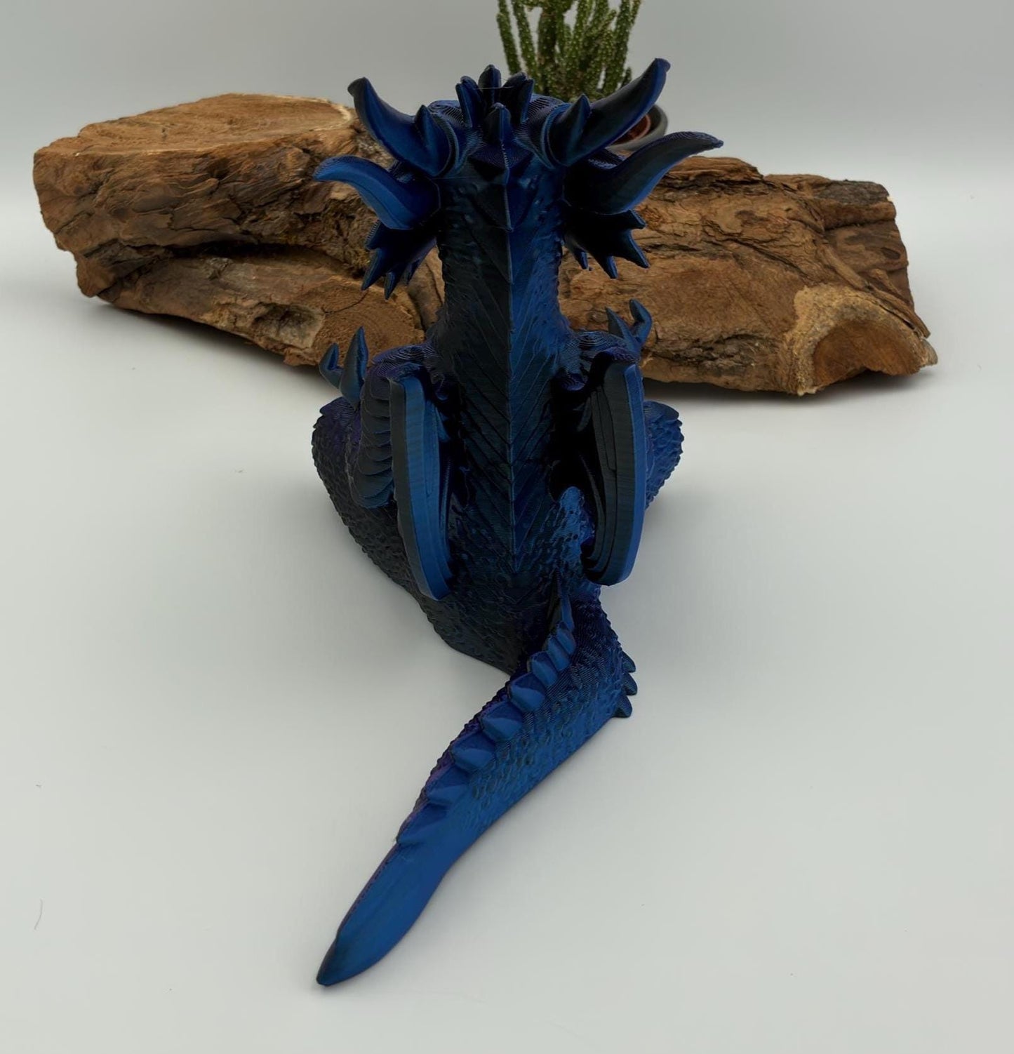 Mystischer meditierender Drache – 3D-gedruckter LED-Teelichthalter / Fantasy-Deko – handgemacht in Wunschfarbe