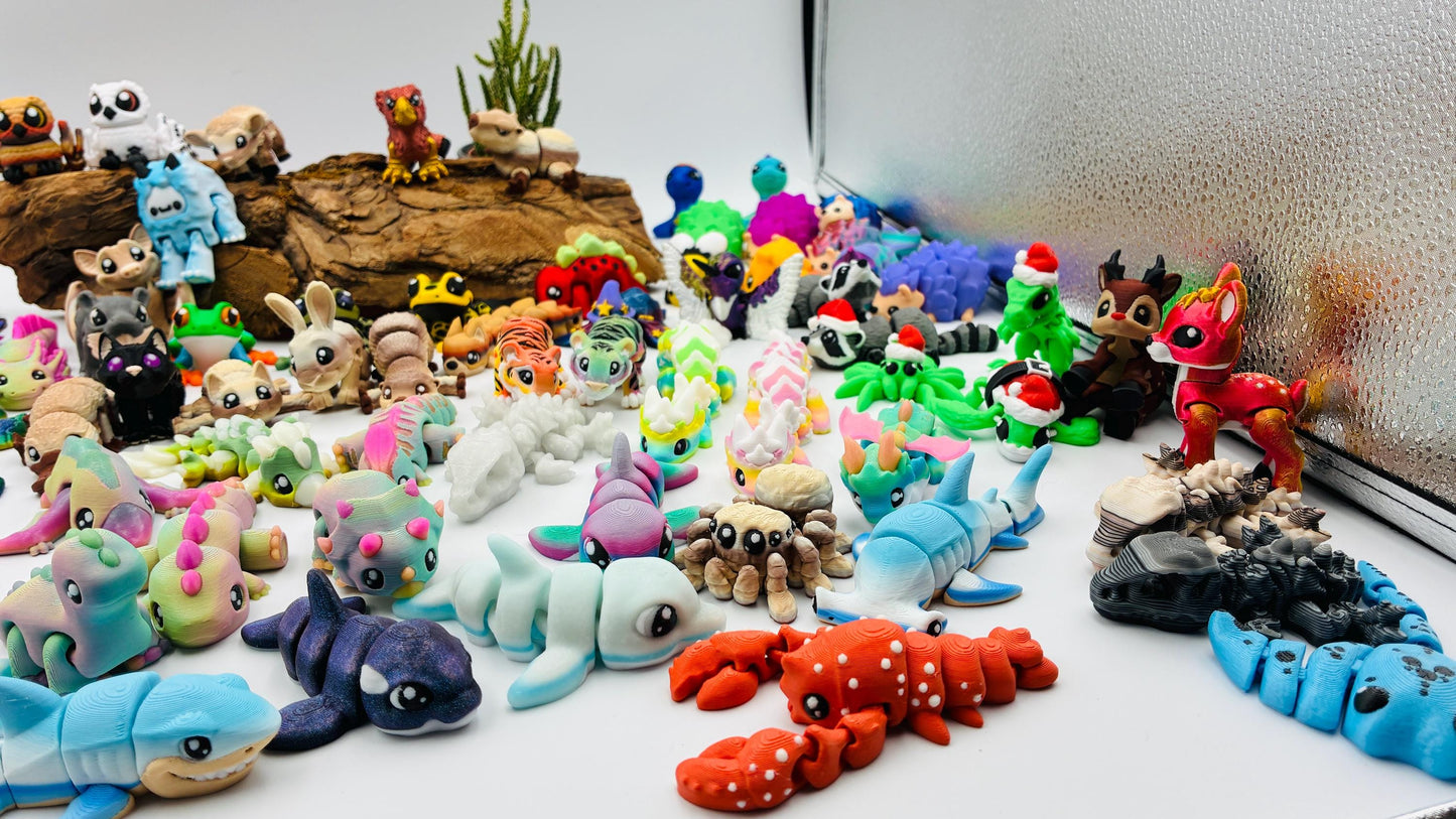 1.) Flexi Tiere für Groß und Klein | 3D Druck Fidget | Geschenkidee | Sets