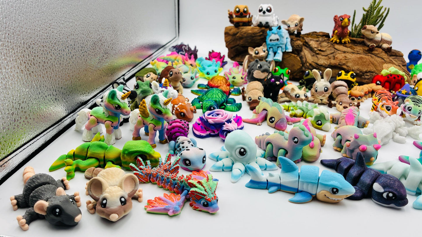 1.) Flexi Tiere für Groß und Klein | 3D Druck Fidget | Geschenkidee | Sets