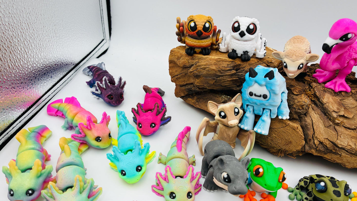 1.) Flexi Tiere für Groß und Klein | 3D Druck Fidget | Geschenkidee | Sets