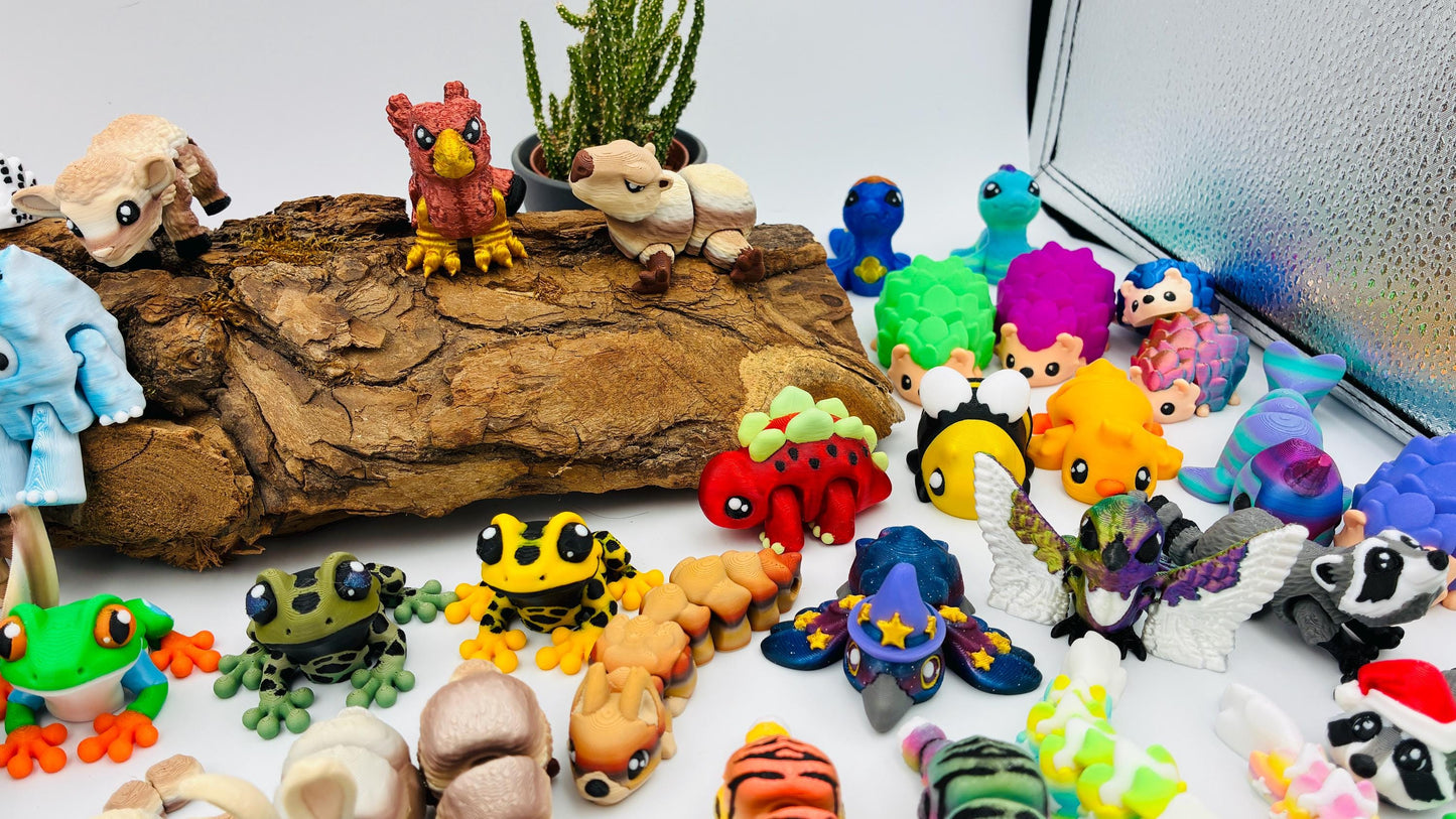 Flexi Tiere für Groß und Klein | 3D Druck Fidget | Geschenkidee | Sets | Ei
