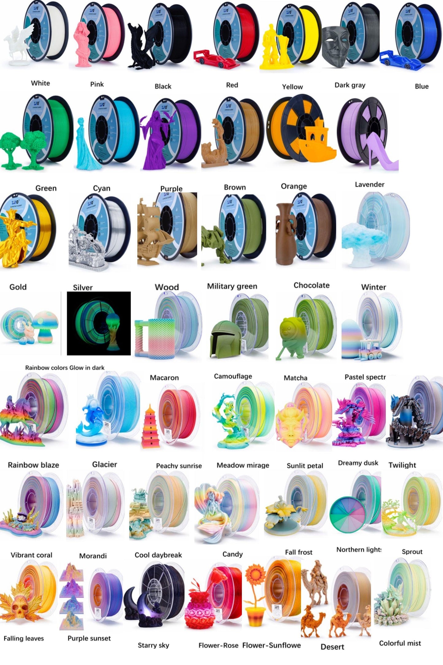 3D-gedruckte Mini-Tierchen ("Yordelz" 3,5–6,5 cm) – Wähle dein Set oder lass dich überraschen! Stressbälle Fidget Adventskalender Füllung