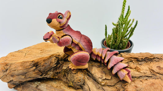 3D gedrucktes Eichhörnchen – voll beweglich & posierbar | Herbstliche Farbverläufe | Handgefertigtes Deko-Tier | Geschenkidee Herbst