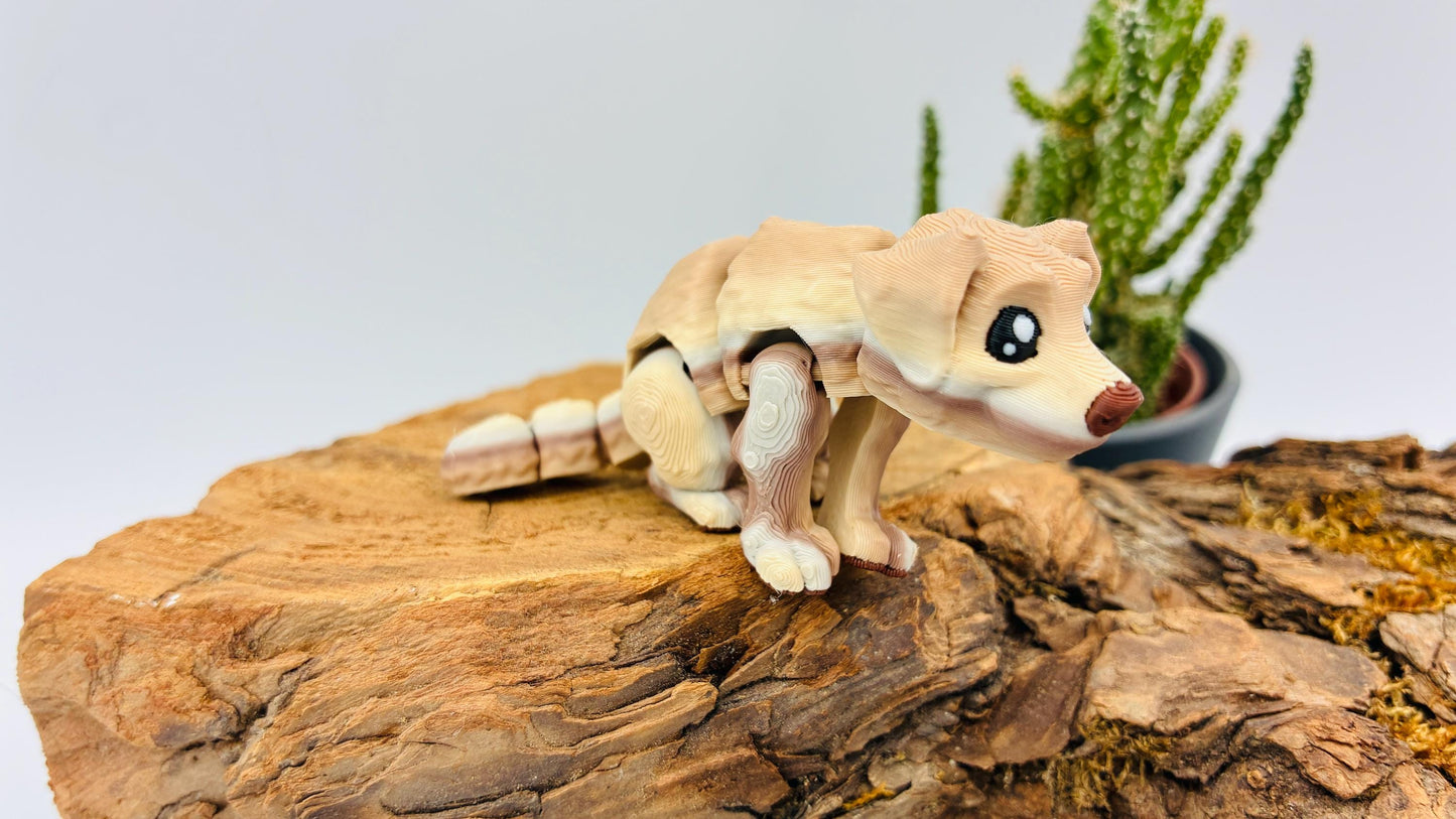 3D-gedruckter Flexi Hund – Beweglich & niedlich | Optional als Schlüsselanhänger erhältlich!
