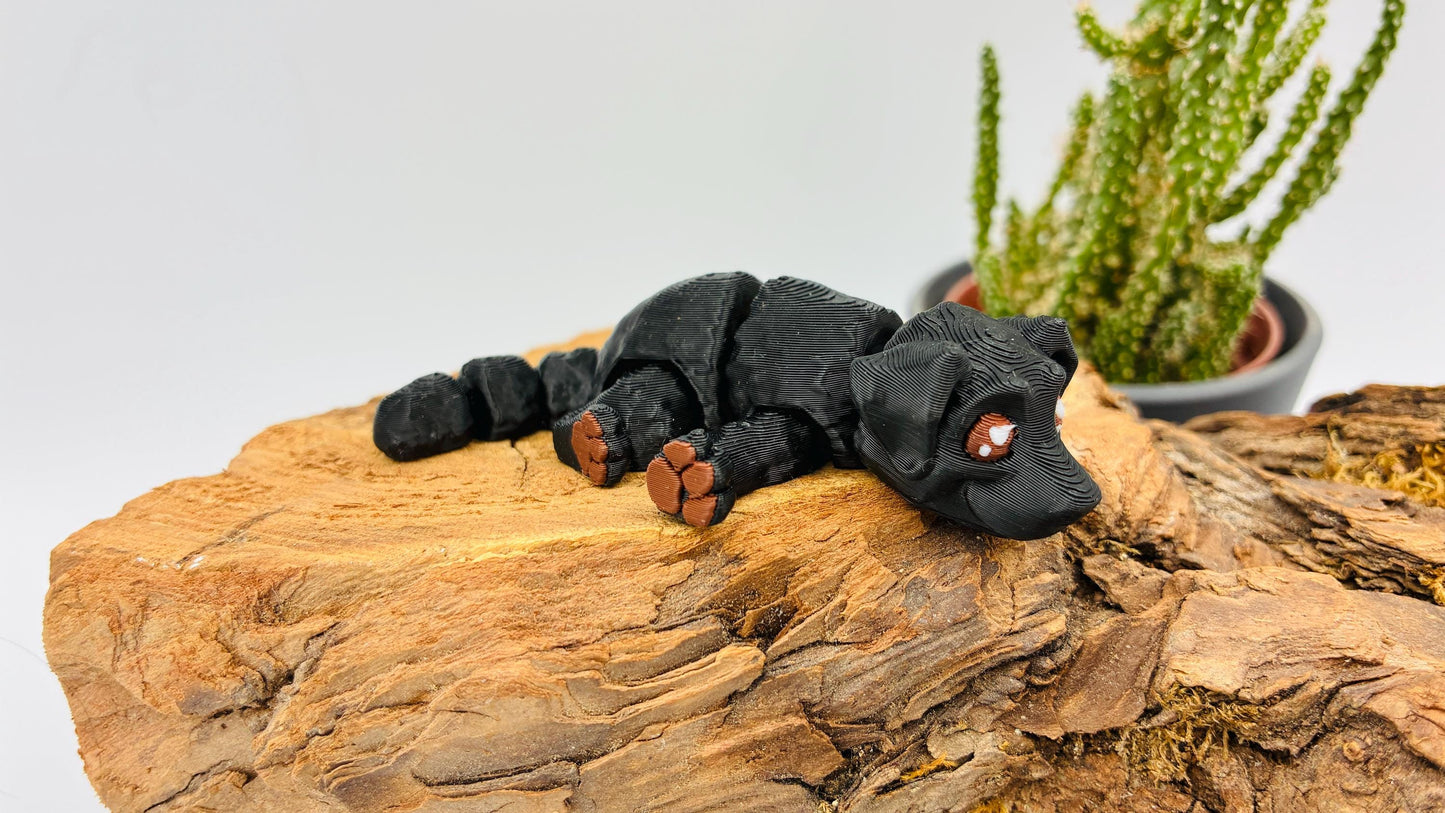 3D-gedruckter Flexi Hund – Beweglich & niedlich | Optional als Schlüsselanhänger erhältlich!